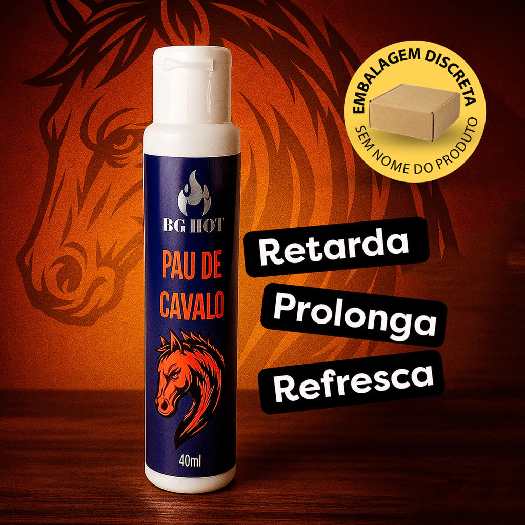 Gel Retardante Masculino Pau de Cavalo Lubrifica e Refresca